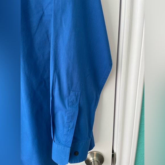 Alfani slim fit stretch size small 14-141/2 solid color long sleeves men shirt - Picture 3 of 7